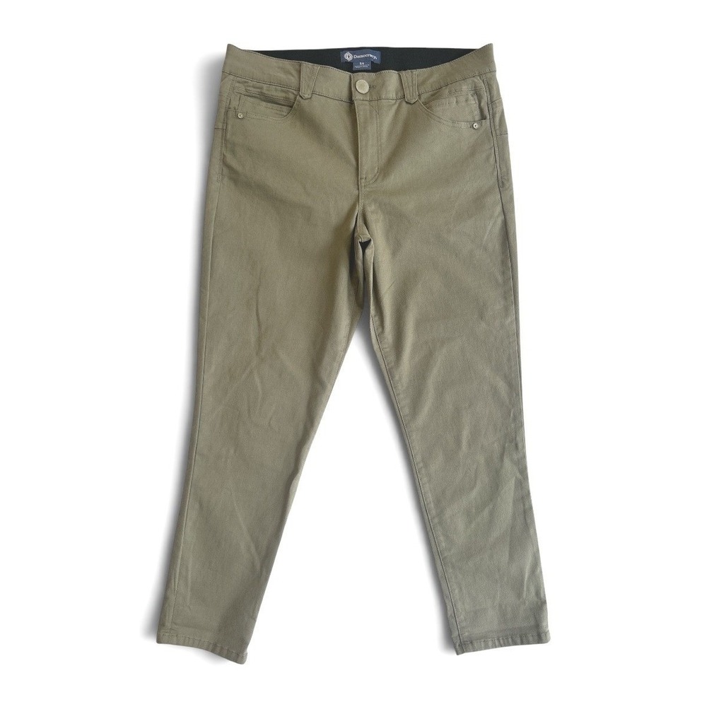 Democracy Womens 14 Absolution Skinny Pants Olive Green B1176VMX2‎ Stretch Twill